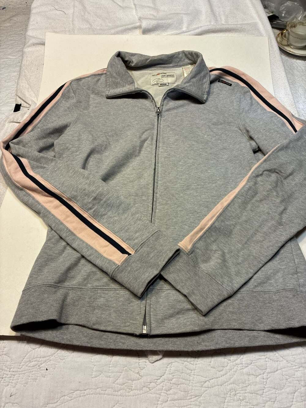 Energie Jean'session Full-Zip Track Jacket with Striped Sleeves